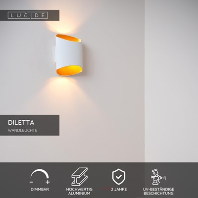 Lucide DILETTA - Wandleuchte - 1xG9 - Weiß